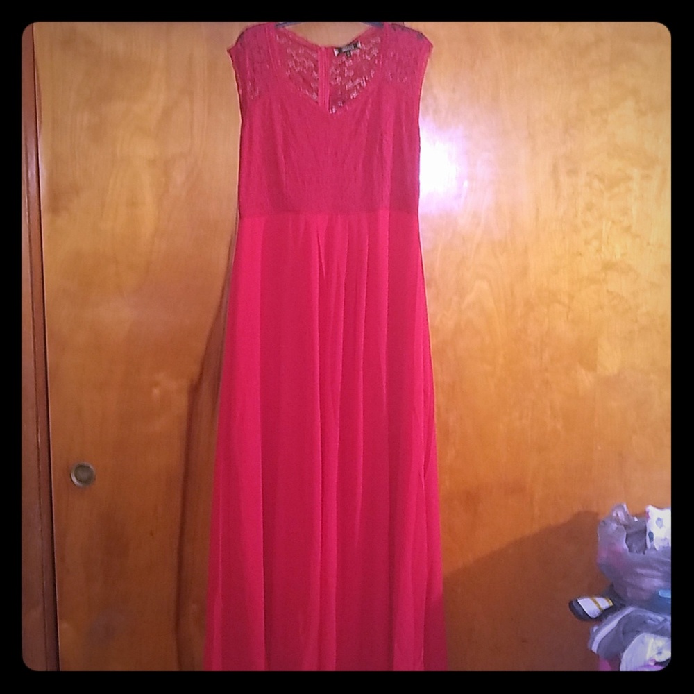 Lace tank formal dress.